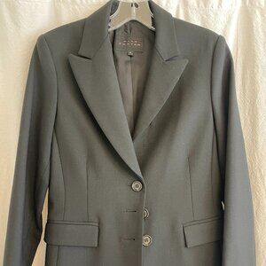 Pink Tartan black blazer, size 8